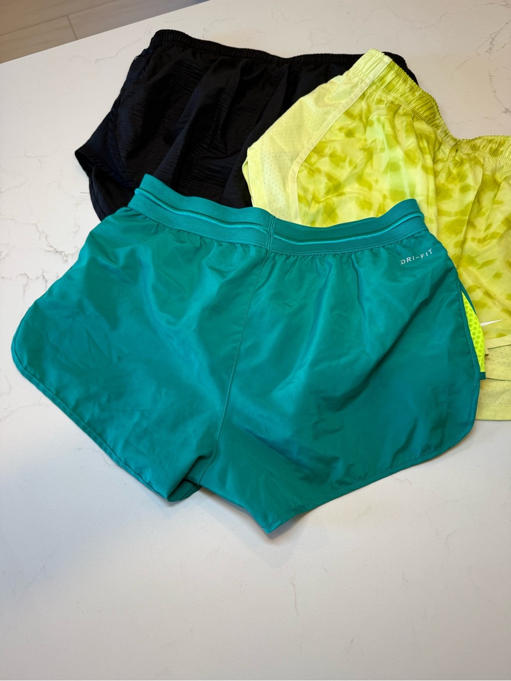 *Bundle of 3* Nike Women's Running Shorts - Black, Teal, Neon Yellow | Sz Small - Picture 9 of 16